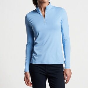 NEW Peter Millar Lightweight Sun Shirt. Cottage Blue